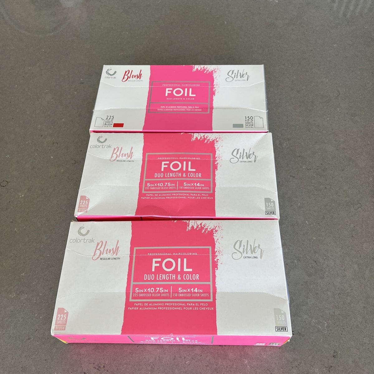 Hair Coloring Foil Pack - Duo Length & Color Sheets for Highlights