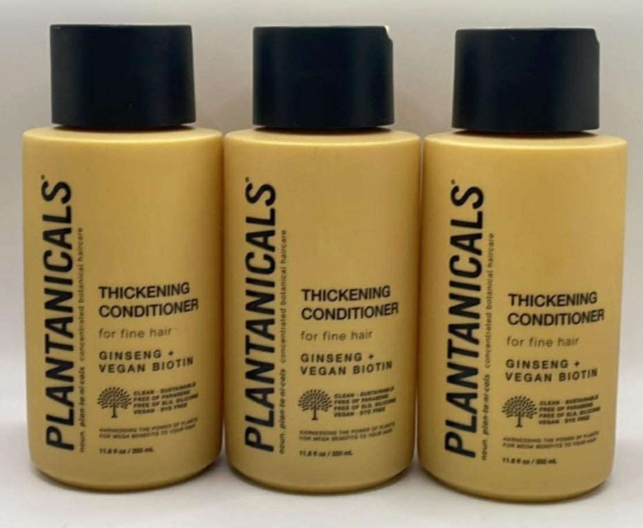 Plantanicals Thickening Conditioner Set - Ginseng & Vegan Biotin, 3 x 11.8 fl oz