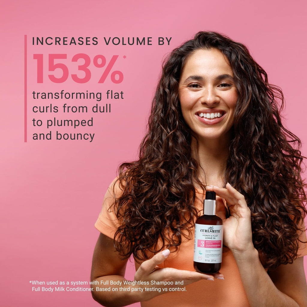 Hydrate & Plump Leave-In Conditioner for Curly Hair - Lightweight & Vegan
