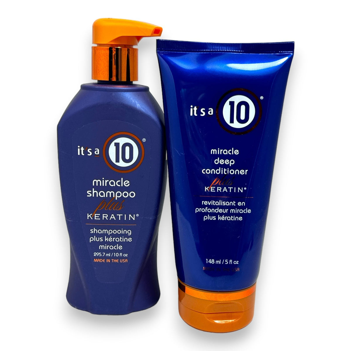 Miracle Shampoo & Conditioner Set with Keratin - 10oz Shampoo & 5oz Conditioner