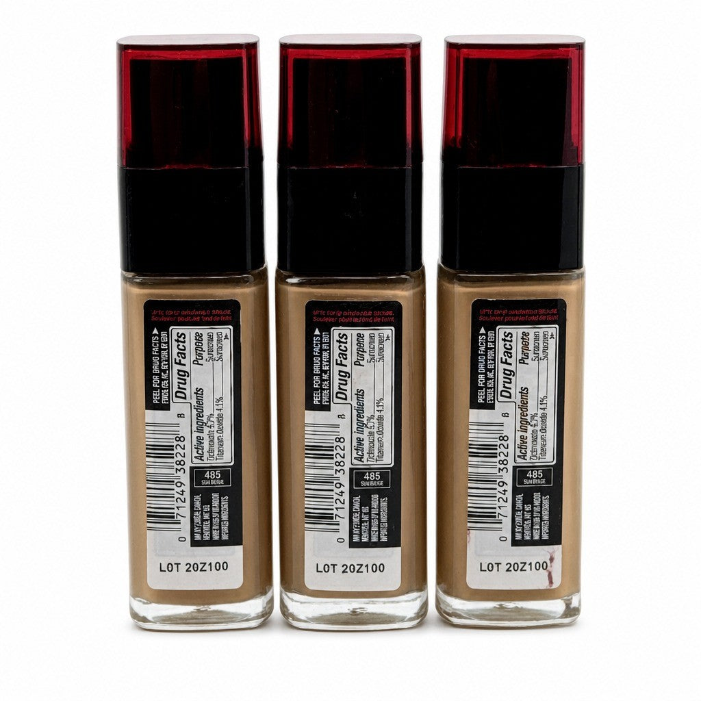 Infallible 32 Hr Foundation 485 Golden Sun – 1 fl oz, 3 Pack
