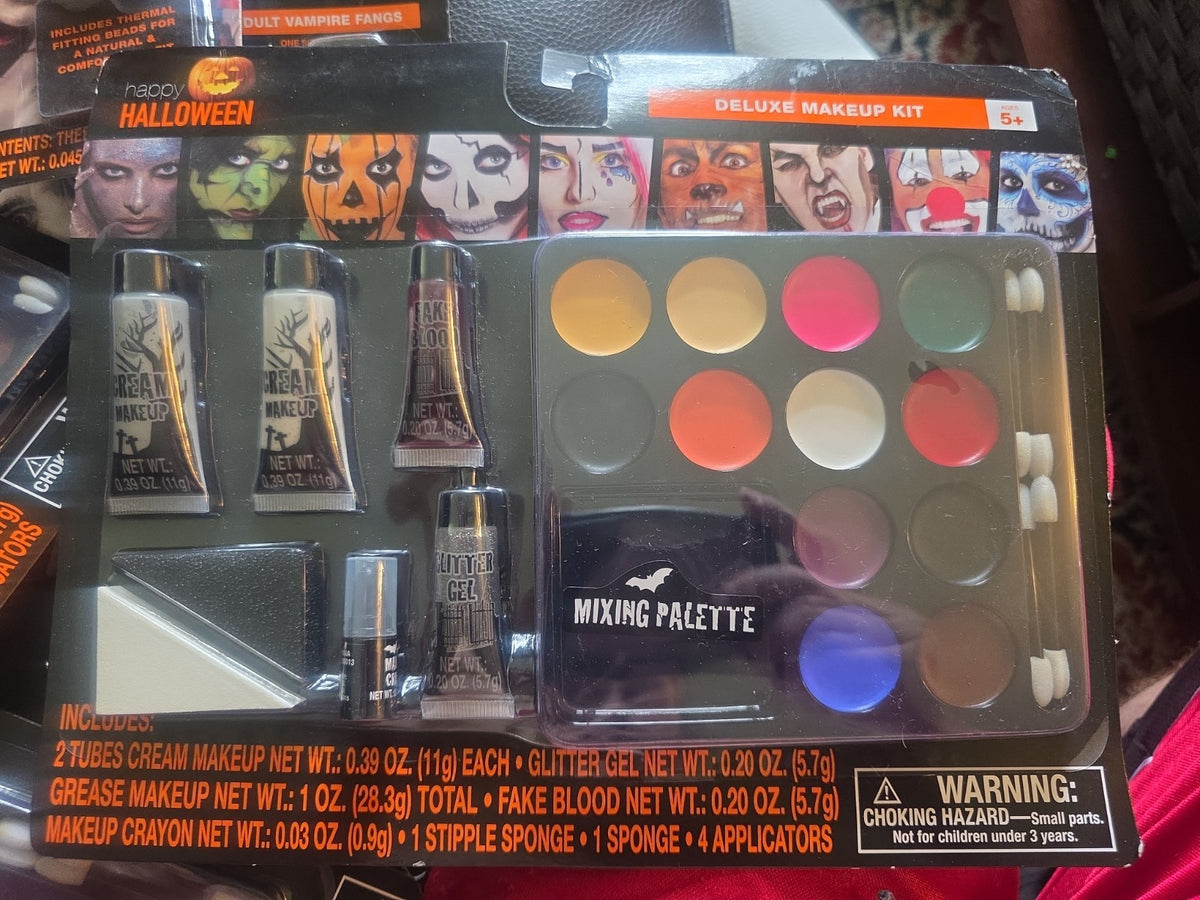 Halloween Makeup Kit - Deluxe Costume Face Paint and Accessories