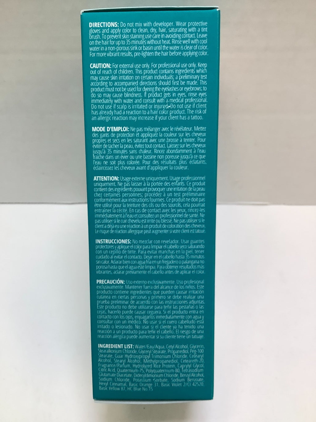 Semi Permanent Hair Color Oblivion Teal 4oz - Lot of 3