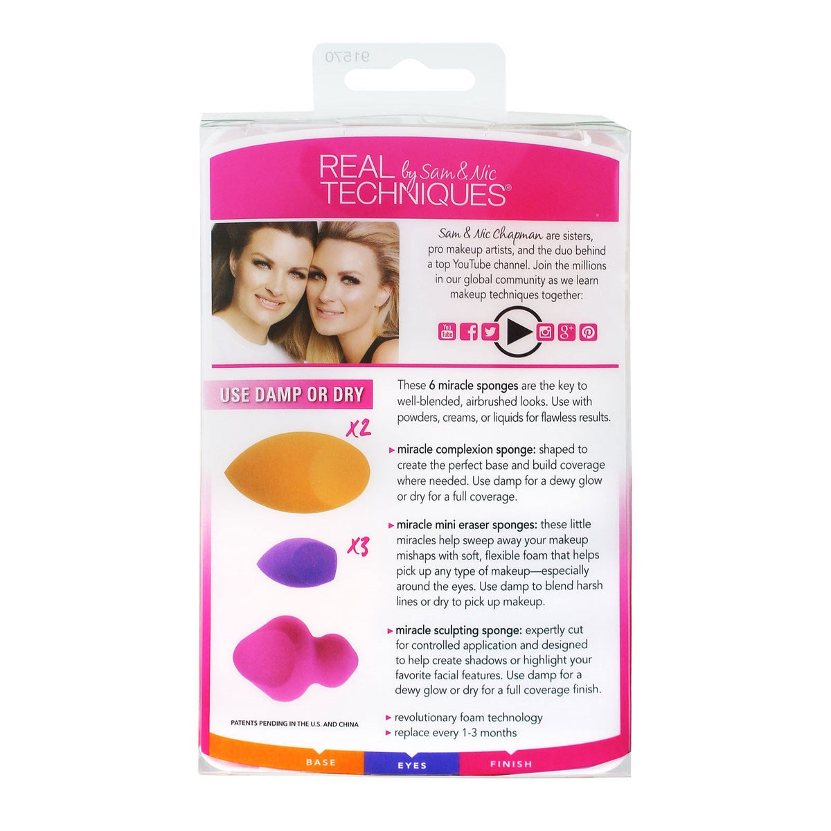 Makeup Sponge Set - Miracle Complexion Sponge 6 Pack by Real Techniques