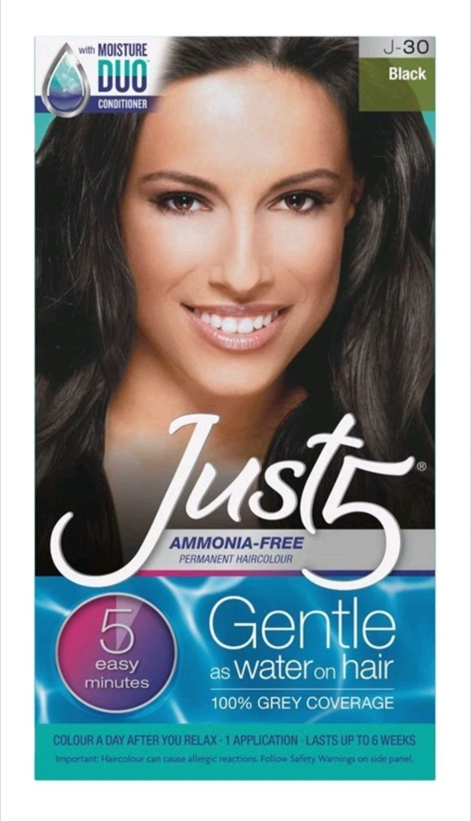 3 Pack Ammonia-Free Permanent Hair Color - Just 5 Black 5 Color Shades