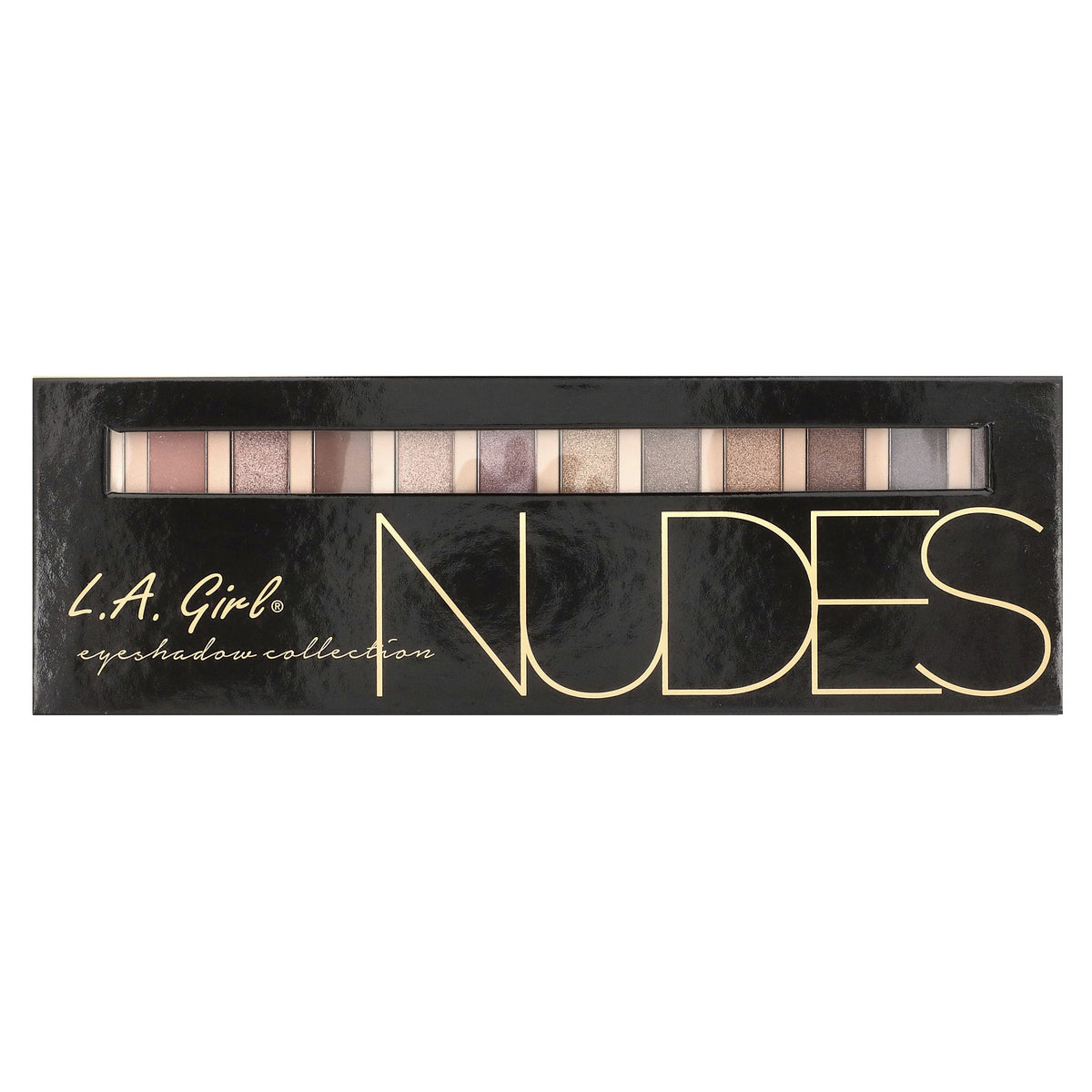 12-Color Eyeshadow Palette with Mirror & Brush - Nudes & Brights