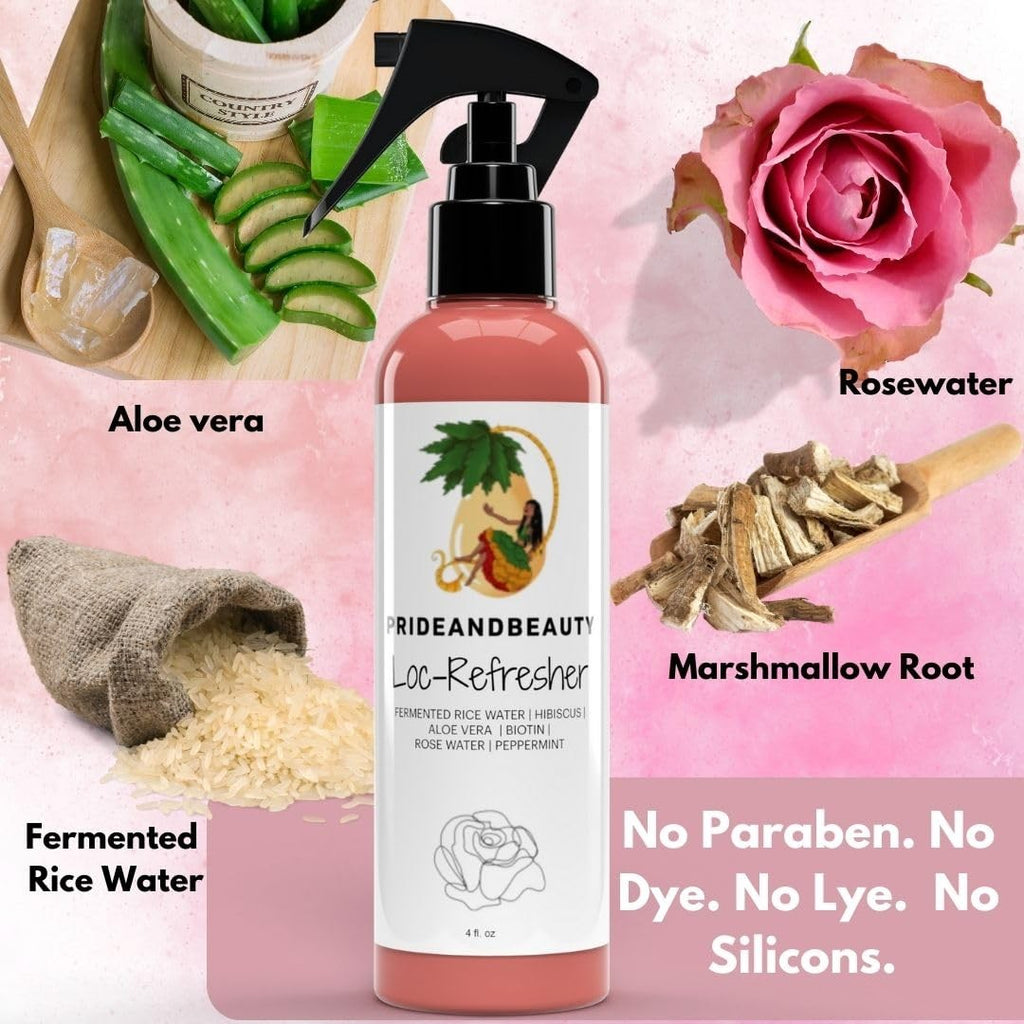 Rose Water Peppermint Itch Spray for Locs and Dreadlocks - 12oz