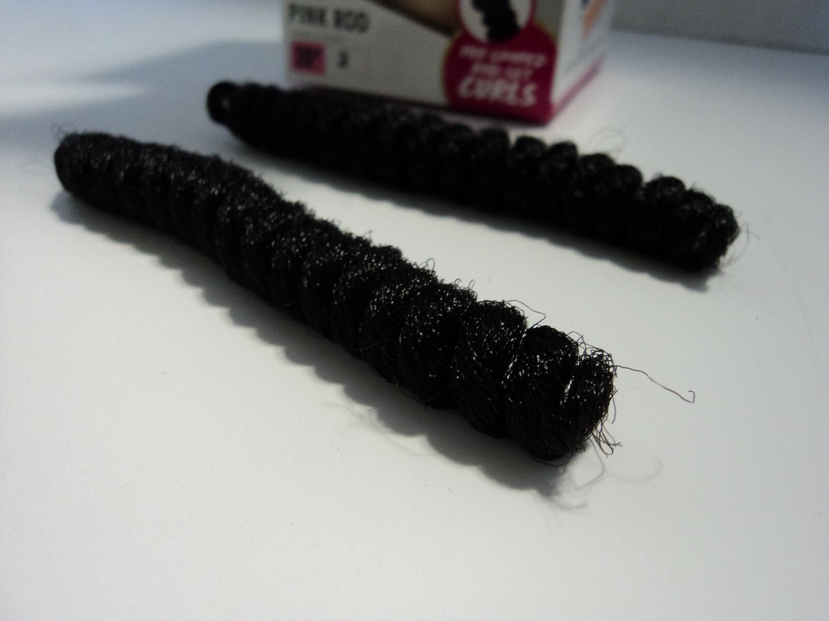 Pre-Looped Pink Curling Rods for Hair - 20 Inch, 20 Curls per Box
