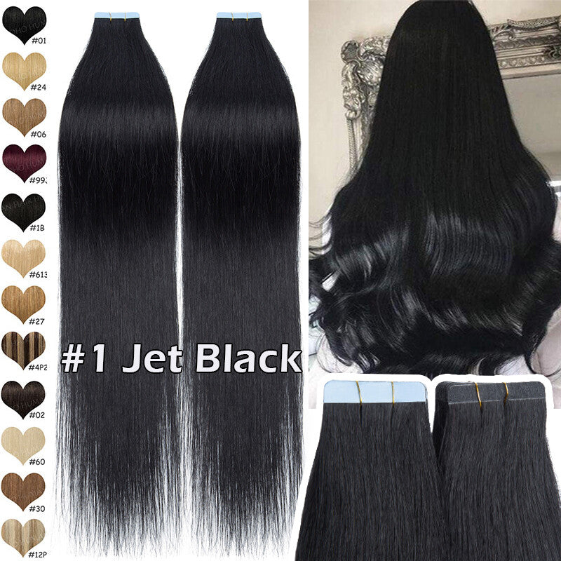 Thick Russian Tape-In Hair Extensions - Remy Human Hair Full Head