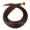 Remy Human Hair Extensions I Bond Stick Glue Tips Medium Dark Brown 22"