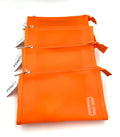 Set of 4 Waterproof Cosmetic Makeup Bags - Neon Orange