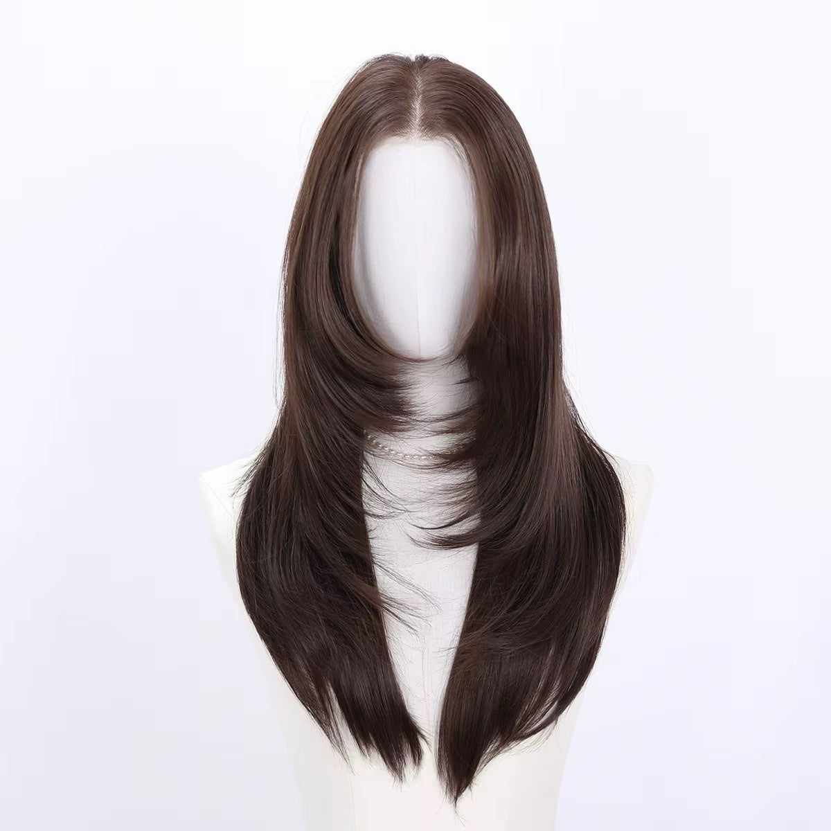 Dark Brown 24-Inch Lace Front Wigs 13x4 Transparent Glueless 150% Density