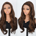Glueless Lace Front Wigs for Women Long Body Wave Ombre Color Pre Plucked Synthetic Hair