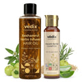 Herbal Hair Care Set - Anti-Hairfall Oil & Sulfate-Free Shampoo for Stronger Hair
