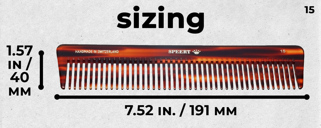 7-Inch Handmade Swiss Tortoise Shell Hair Comb - European Style #15