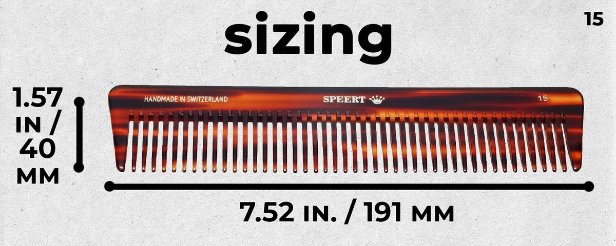 7-Inch Handmade Swiss Tortoise Shell Hair Comb - European Style #15