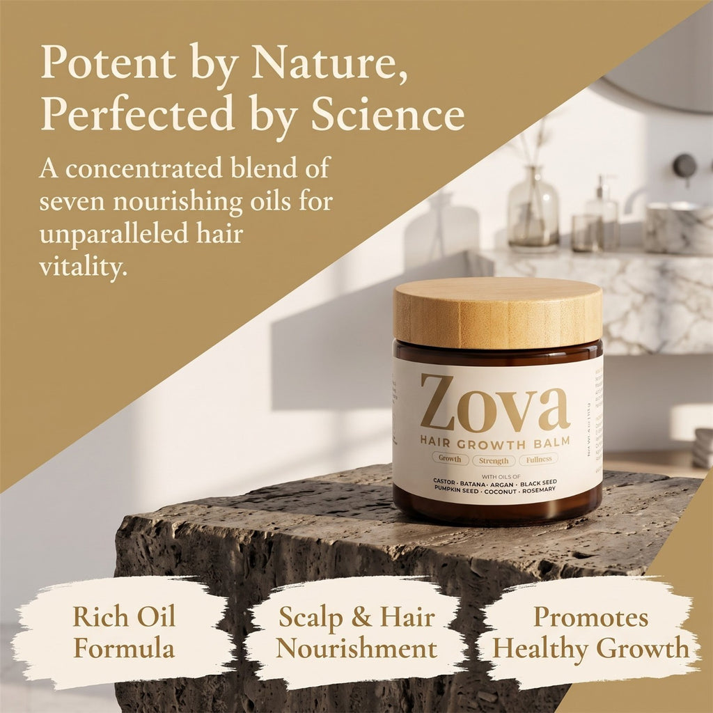 Hair Growth Balm with Rosemary Oil for Scalp & Damaged Hair - 4oz