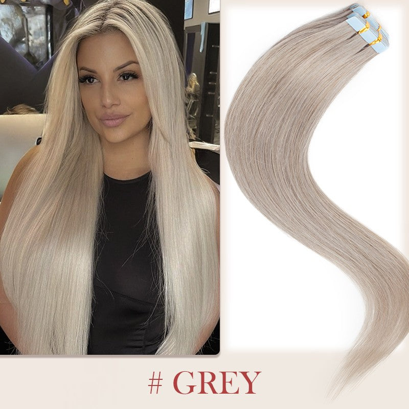 100g Invisible Tape-In Hair Extensions Remy Human Hair Full Head Thick