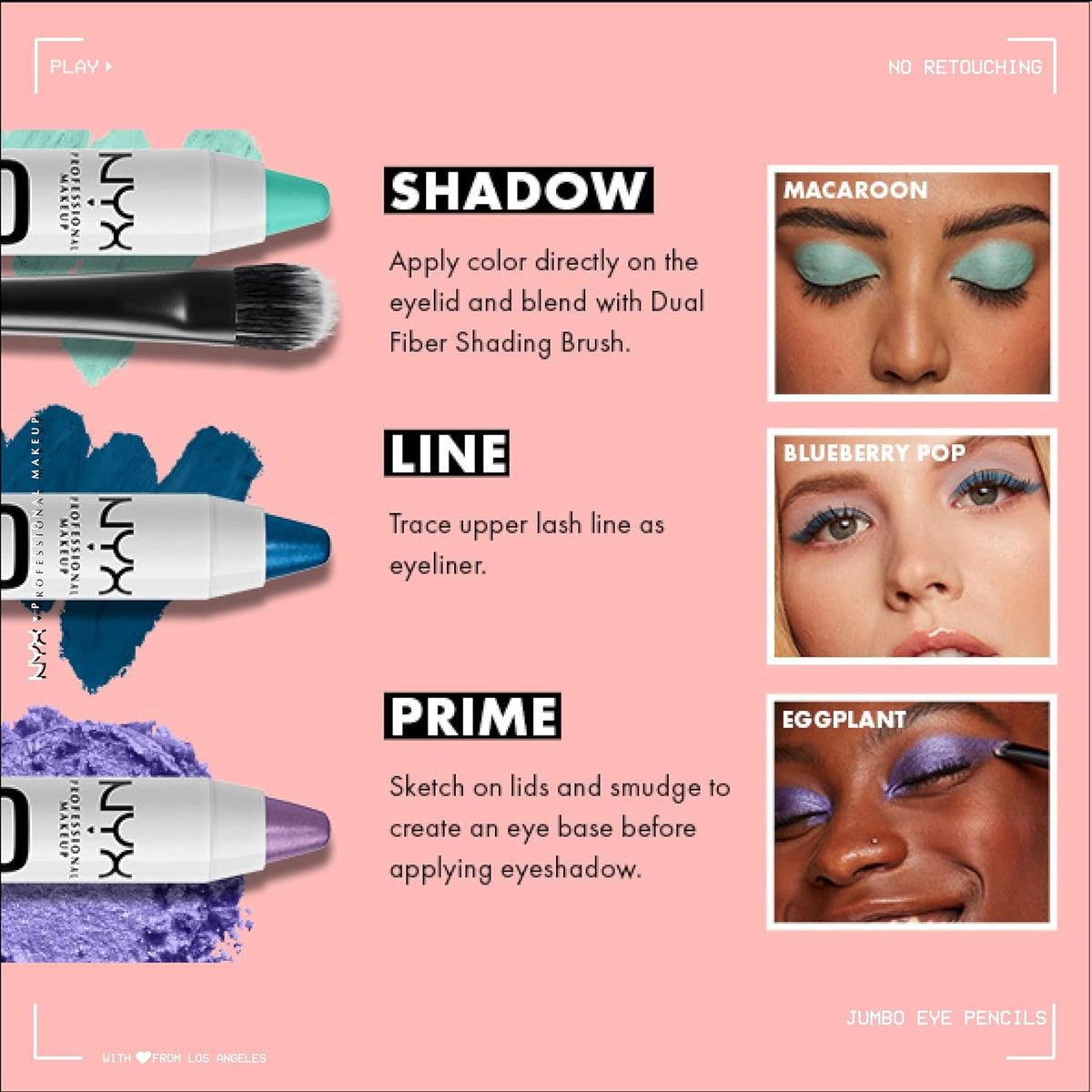 Jumbo Eye Pencil White Creamy Eyeshadow & Eyeliner Stick - Blendable Makeup