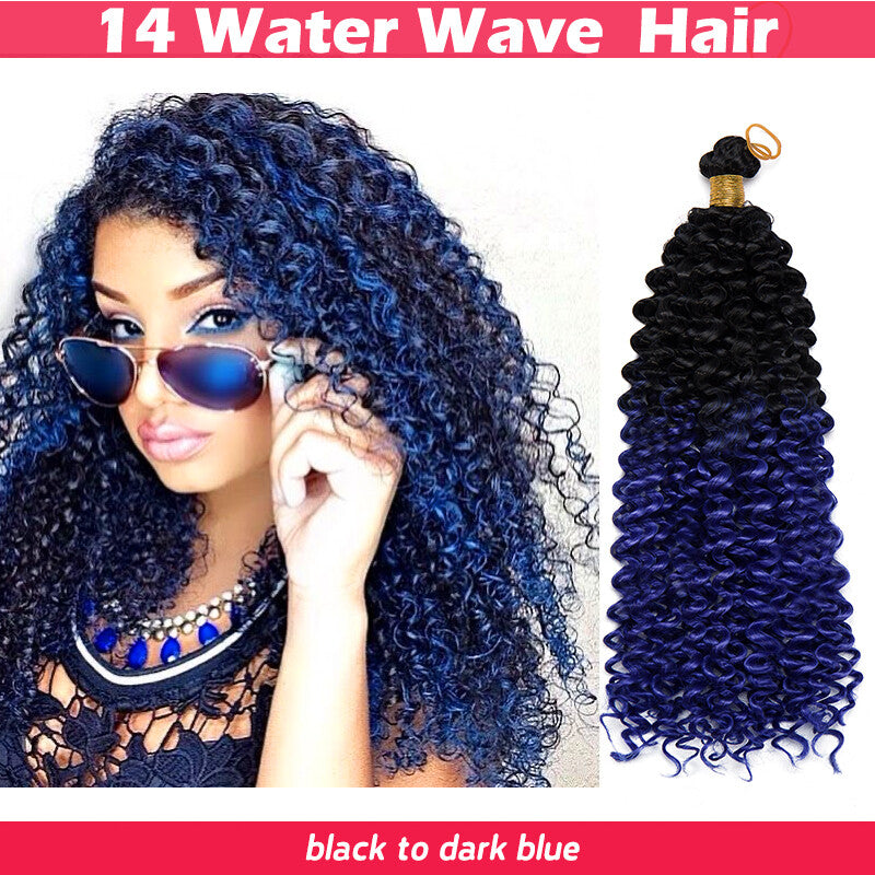 Long Boho Crochet Water Wave Braid Hair Extensions - Curly Synthetic Hair