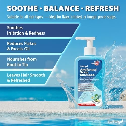 Antifungal Shampoo for Scalp Care Dandruff Seborrheic Dermatitis Relief