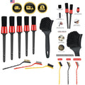 9-Piece Car Detailing Brush Set for Interior Exterior Tire Wheel Engine Cleaning