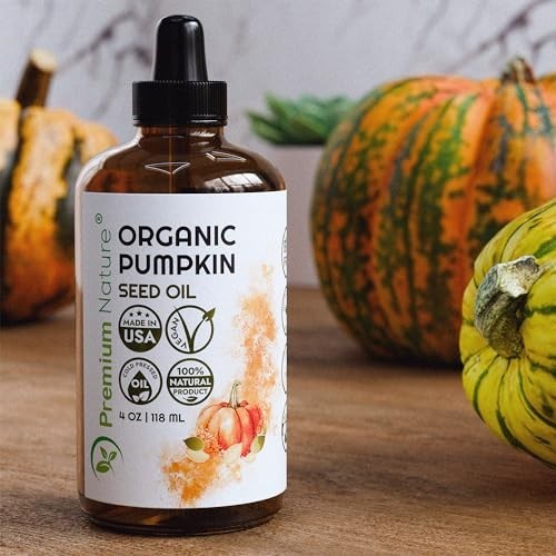 Organic Pumpkin Seed Oil for Hair Growth & Skin Rejuvenation - Cold-Pressed 4oz