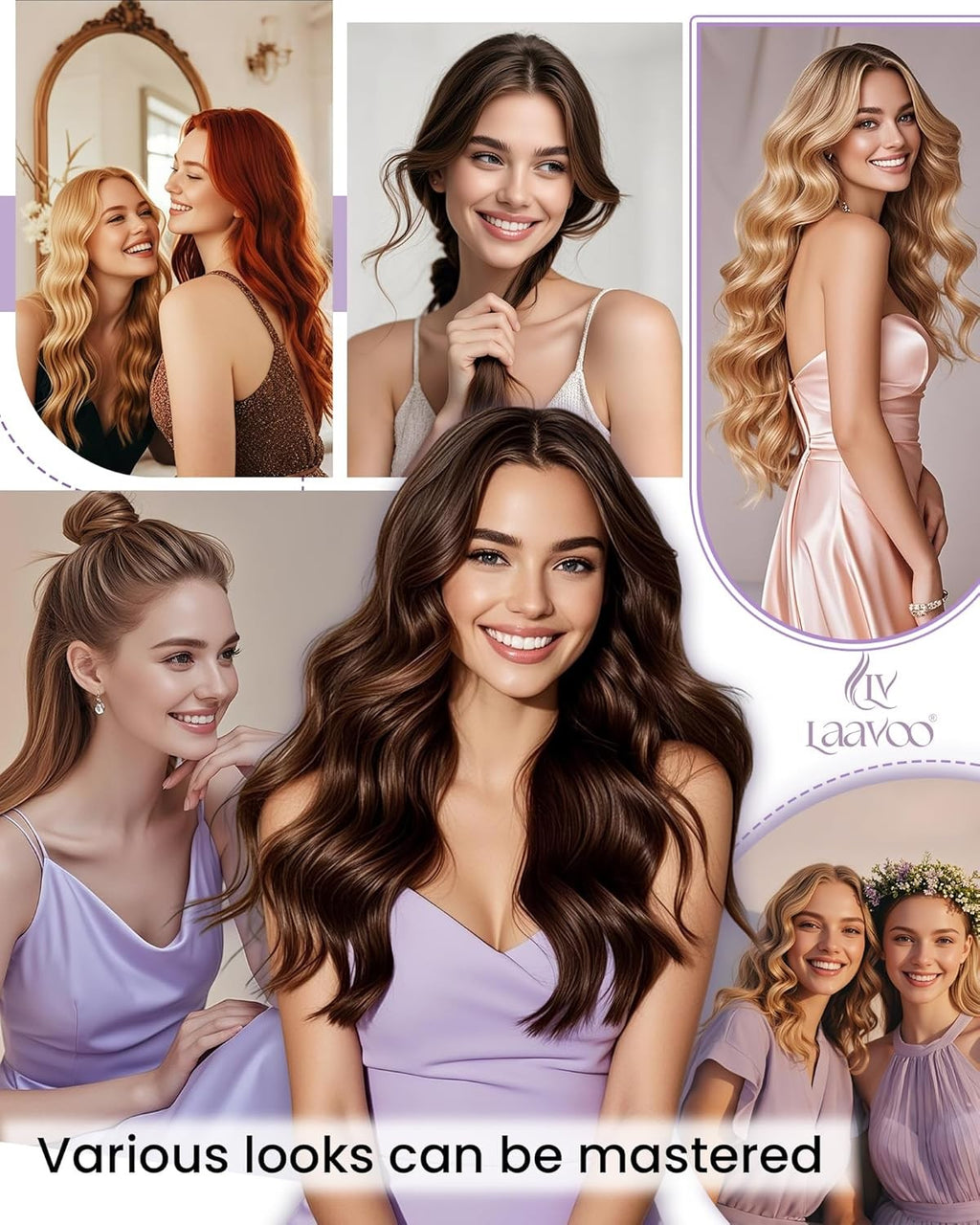 Clip in Hair Extensions 18 Inch Blonde Ombre Real Human Hair Natural Volume