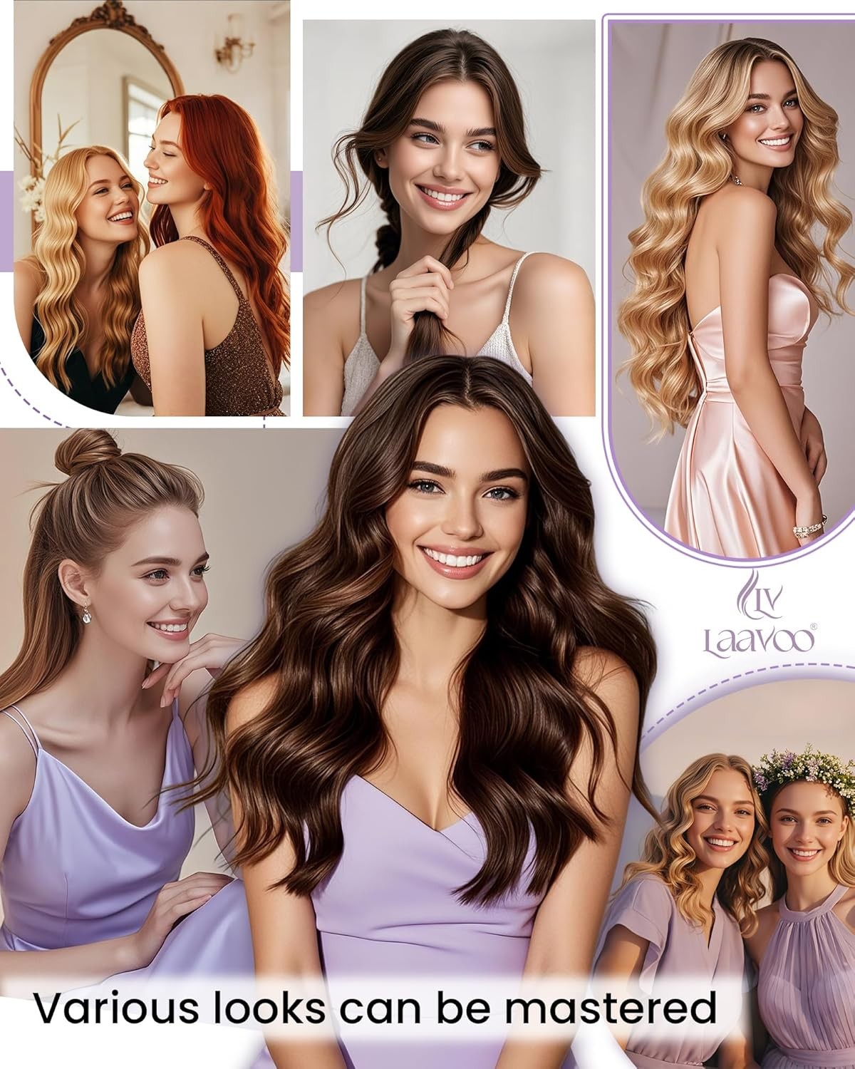 Clip in Hair Extensions 18 Inch Blonde Ombre Real Human Hair Natural Volume