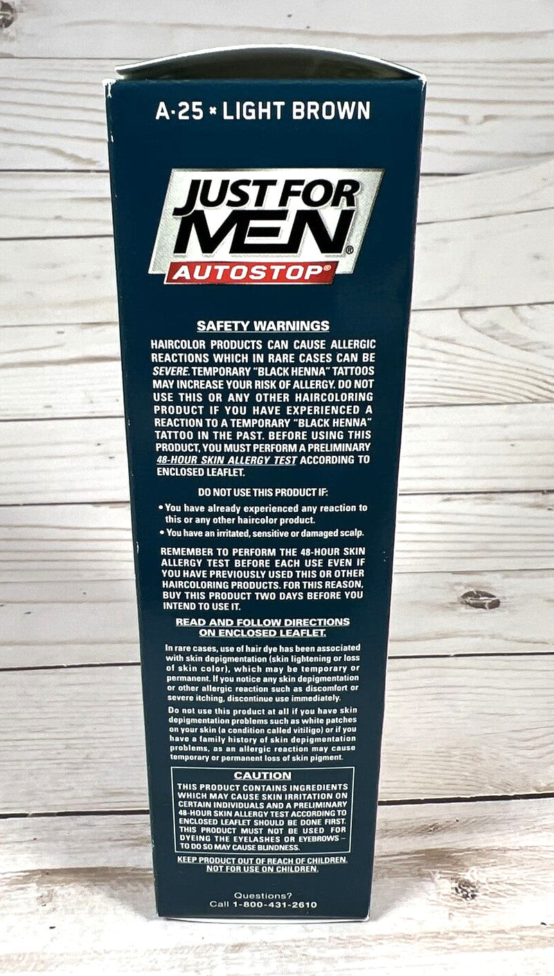 Just For Men Light Brown Hair Color Kit 3-Pack No-Mix AutoStop Easy Application