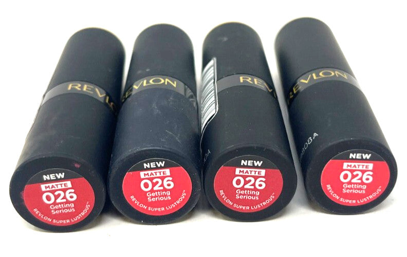 (4 Pcs) Revlon Super Lustrous Lipstick Matte 026 - Getting Serious - New Packaging