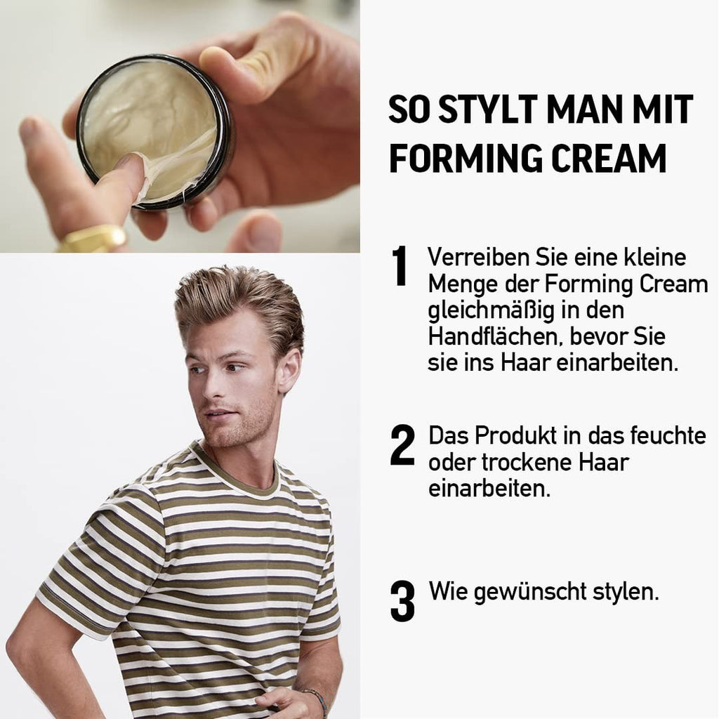 American Crew Men's Hair Forming Cream 3oz - Medium Hold & Shine, Pack of 3