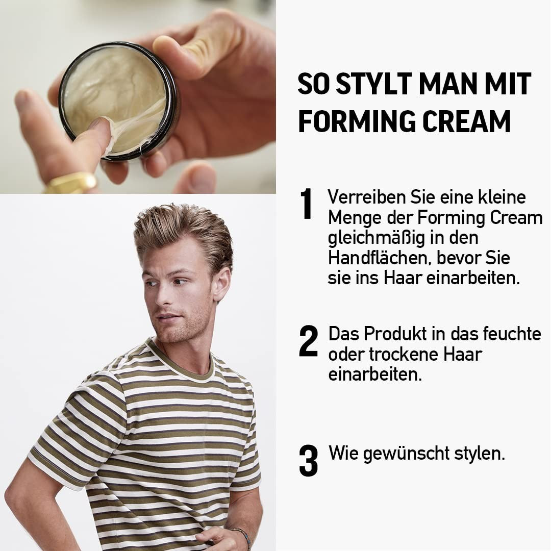 American Crew Men's Hair Forming Cream 3oz - Medium Hold & Shine, Pack of 3