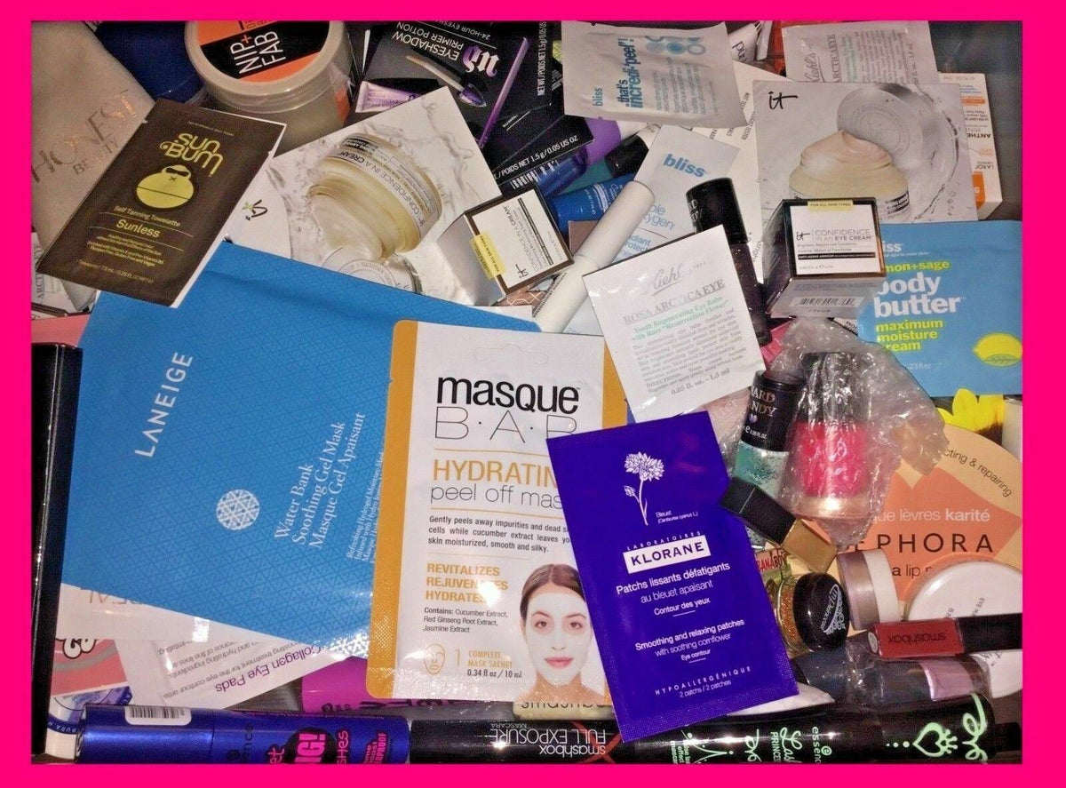 15-Piece Makeup and Skincare Gift Set with Bag - Random Assorted Beauty Products