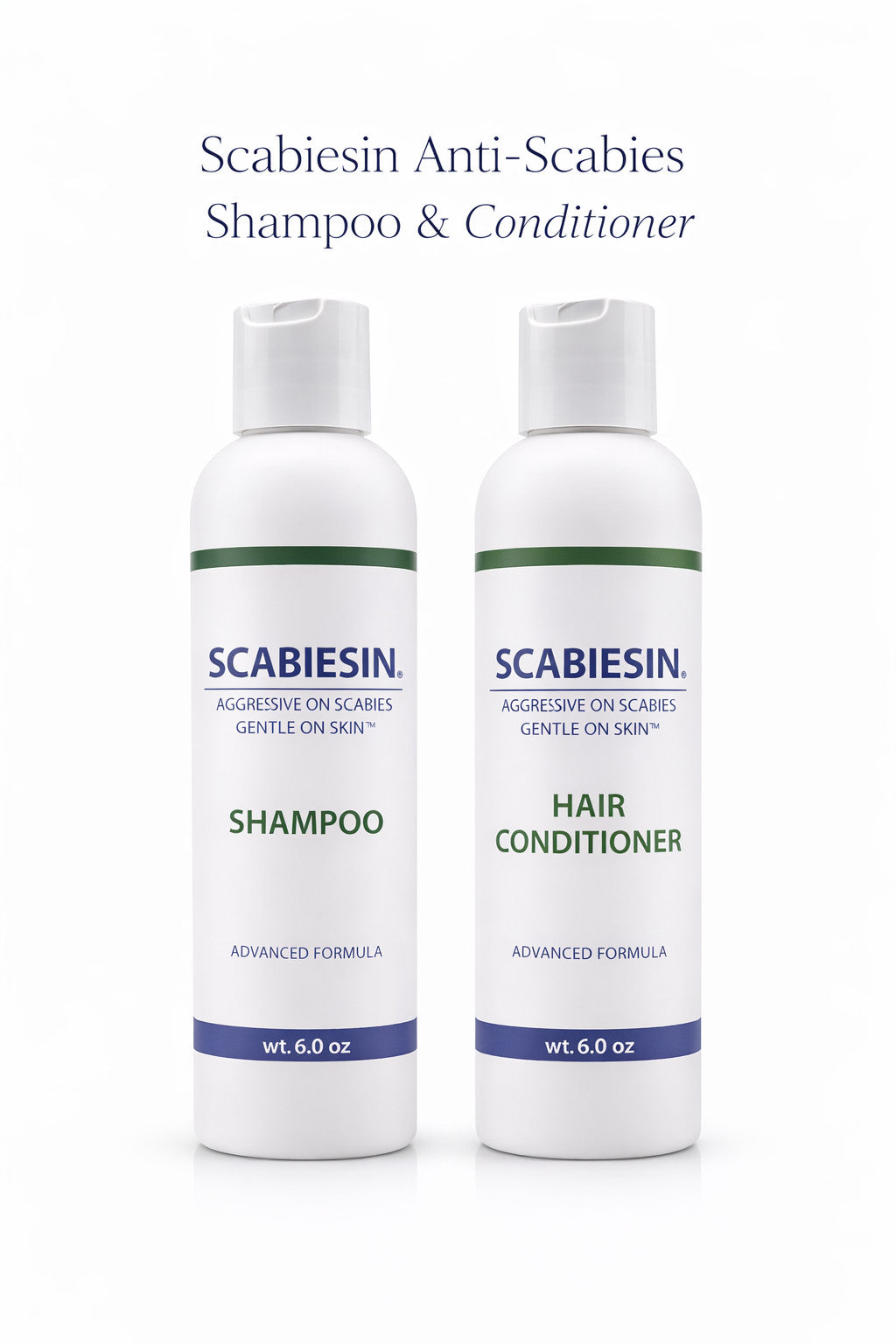 Anti-Scabies Shampoo & Conditioner for Itchy Scalp Relief - Fights Mites & Eggs