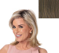 Mid-Length Layered Wig with Luminous Finish - Light Brown, Regular Size