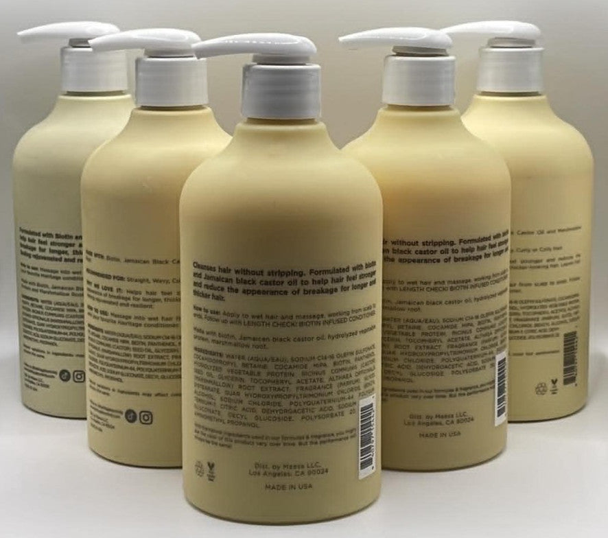 Biotin Infused Hair Shampoo 5-Pack - Sulfate-Free Hair Length Support