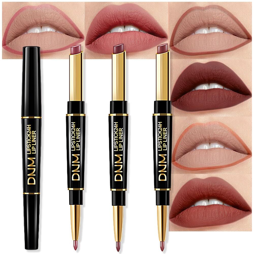 Matte Lip Liner and Lipstick Set for Women - Long Lasting Waterproof & 24H Lip Makeup Kit