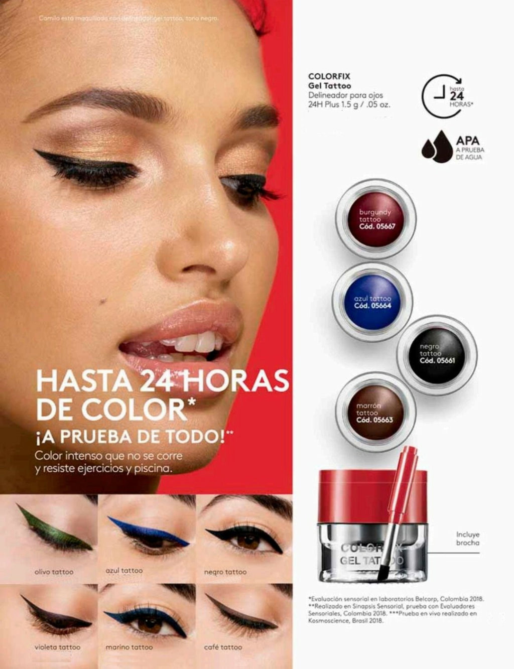Esika Colorfix Gel Tattoo 24 Hr Waterproof Eyeliner - Black