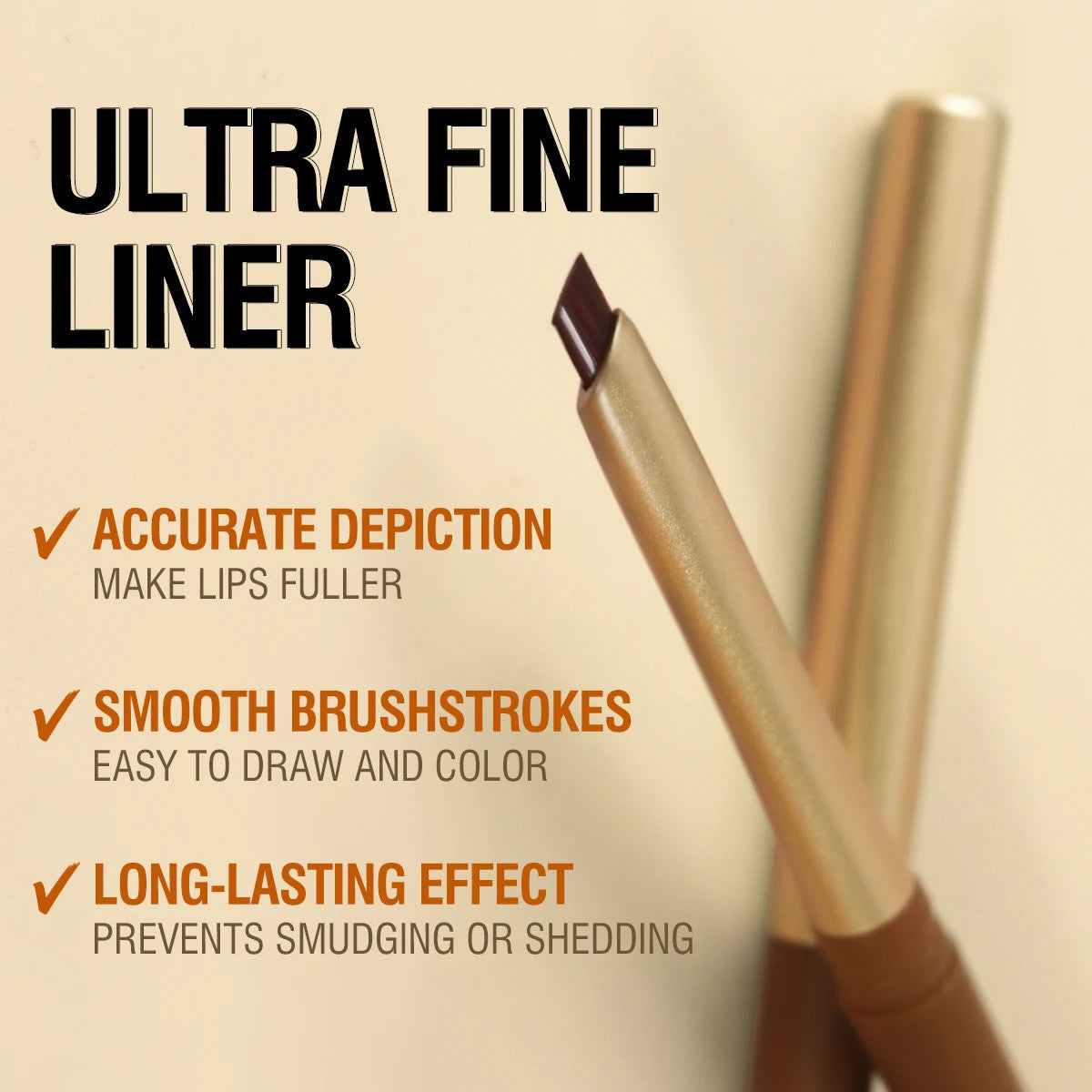 Matte 6-Color Lip Liner Pencil Set Bevel Design for Lip Contour and Nude Looks