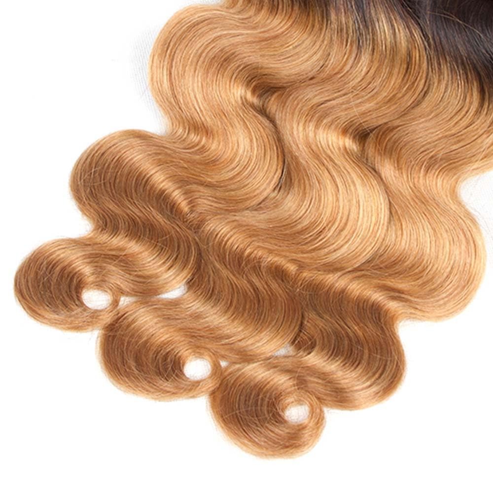 Ombre Blonde Human Hair Bundles 26-30 Inch Double Weft Brazilian Hair