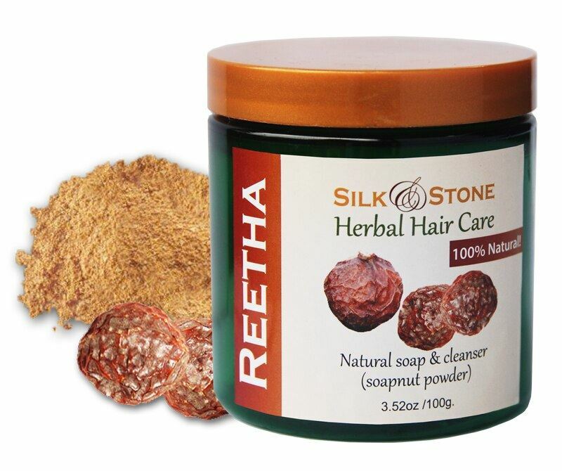 Natural Reetha (Soapnut) Powder for Hair & Skin Care - 200g, 100g, 500g Options