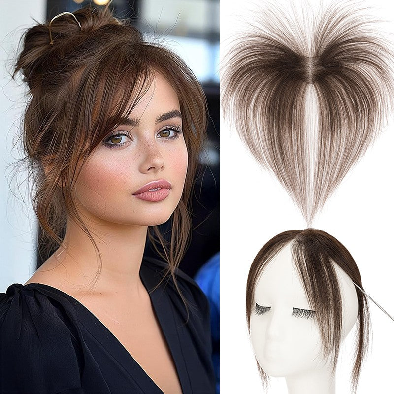 Clip-In Bangs Hair Topper for Women - Human Hair, 360° Clip-In Style