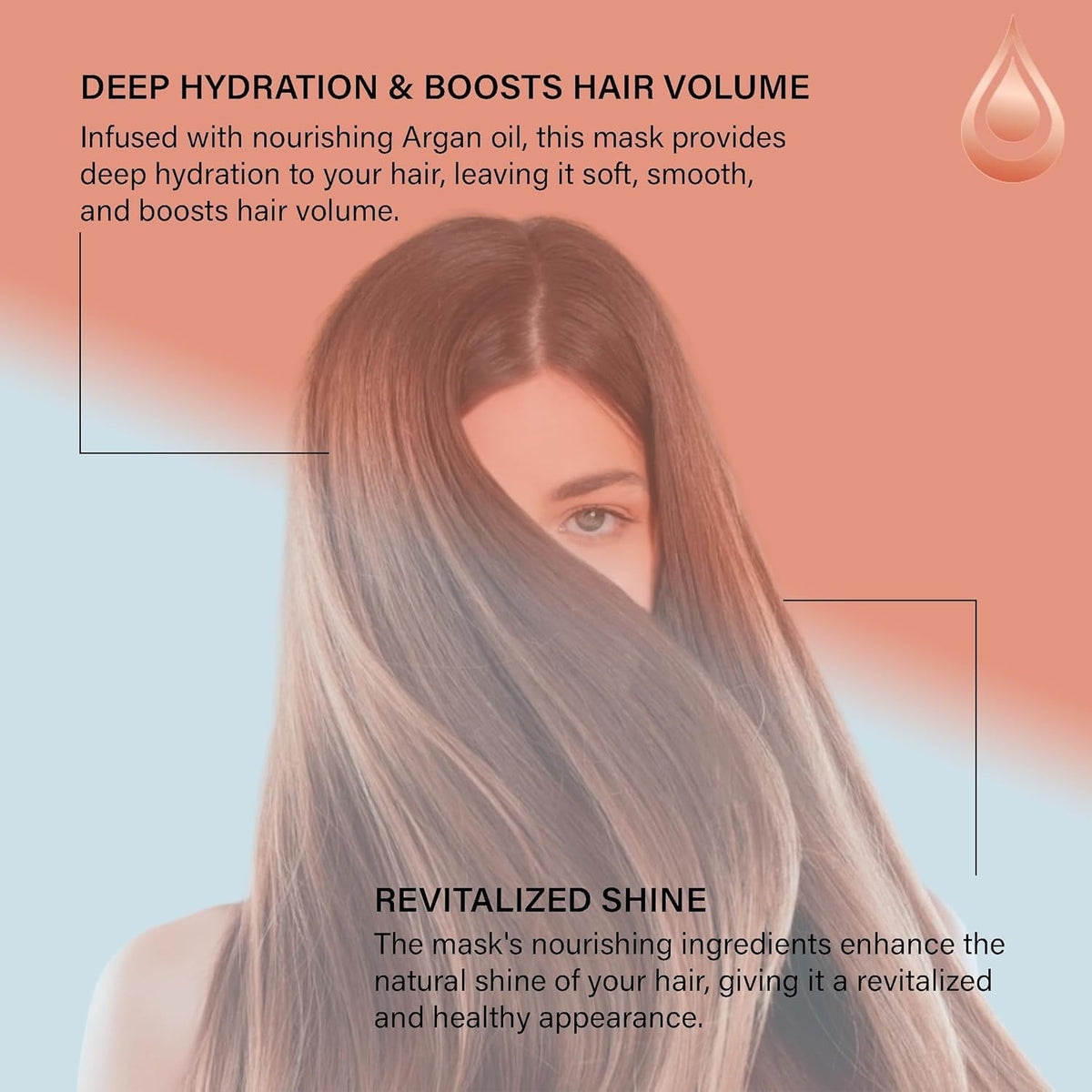 Deep Hydrating Argan Oil Hair Mask for Dry Damaged Hair - Nourishing Treatment