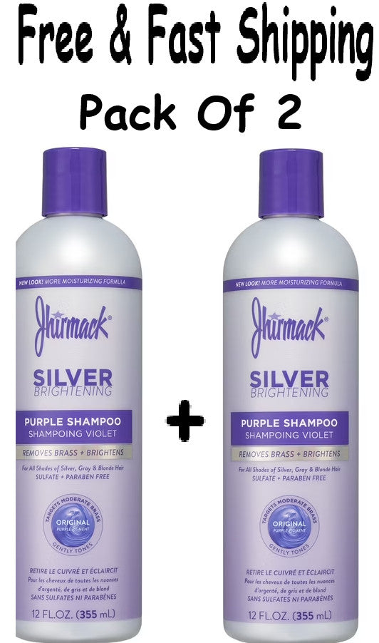 Purple Silver Brightening Shampoo for Gray White Hair 12 fl oz – Neutralizes Brassy Tones