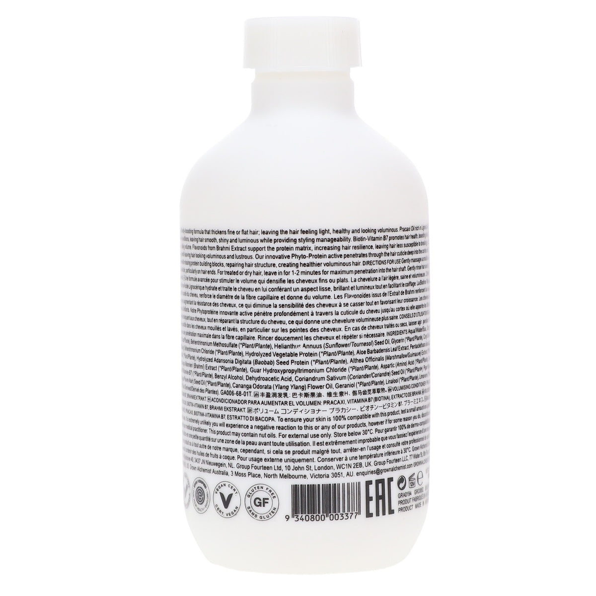 Volumising Conditioner for Fine Hair - 6.76 oz, Natural & Vegan