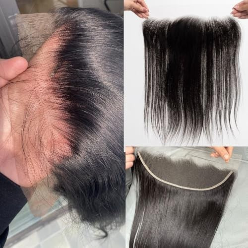 13x4 HD Lace Frontal 18-Inch Brazilian Virgin Human Hair Closure - Pre-Plucked, Seamless Blend