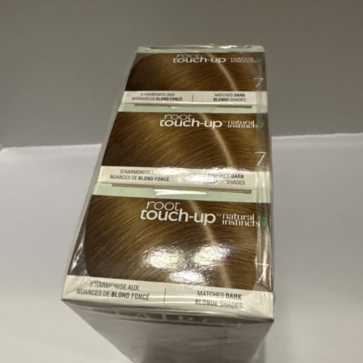 3 Pack Dark Blonde Root Touch-Up Hair Dye Kit - Natural Instincts #7
