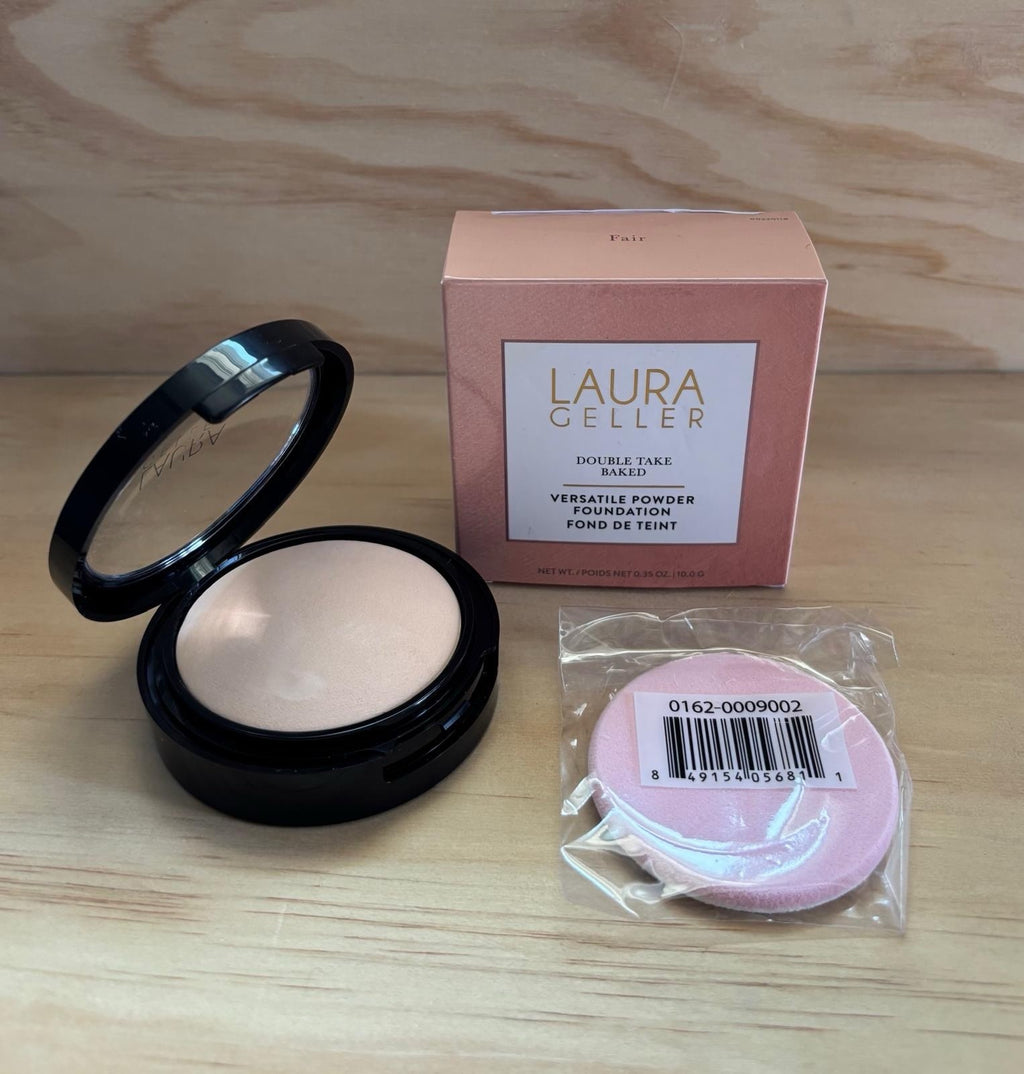 Double Take Baked Powder Foundation Fair 10g - Long-Wear Matte Finish