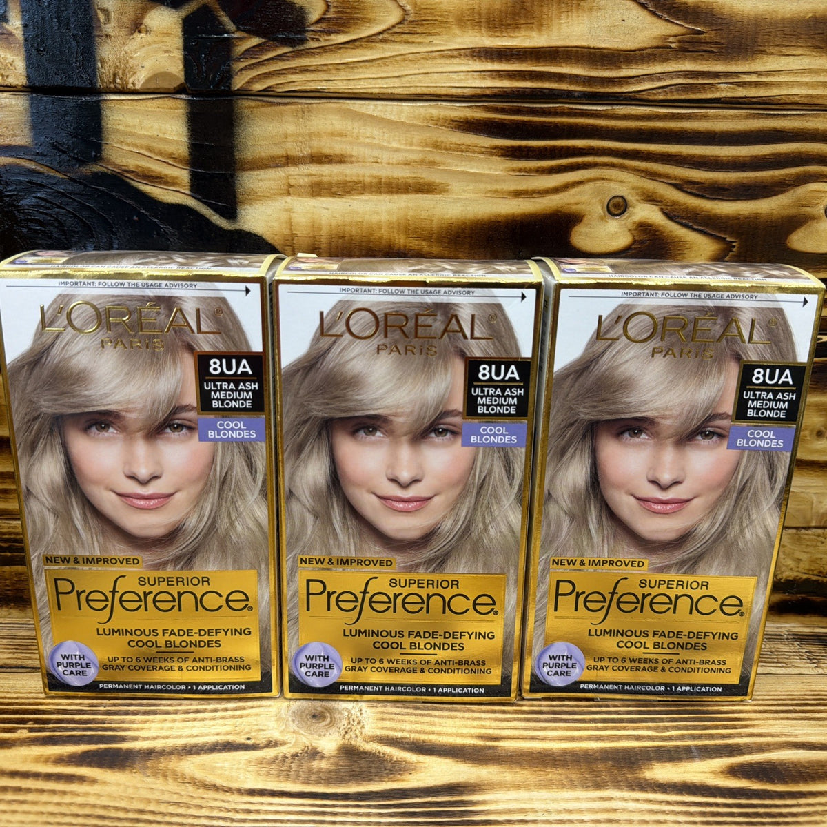 3 Pack Cool Blonde Hair Color Permanent - Superior Preference 8UA